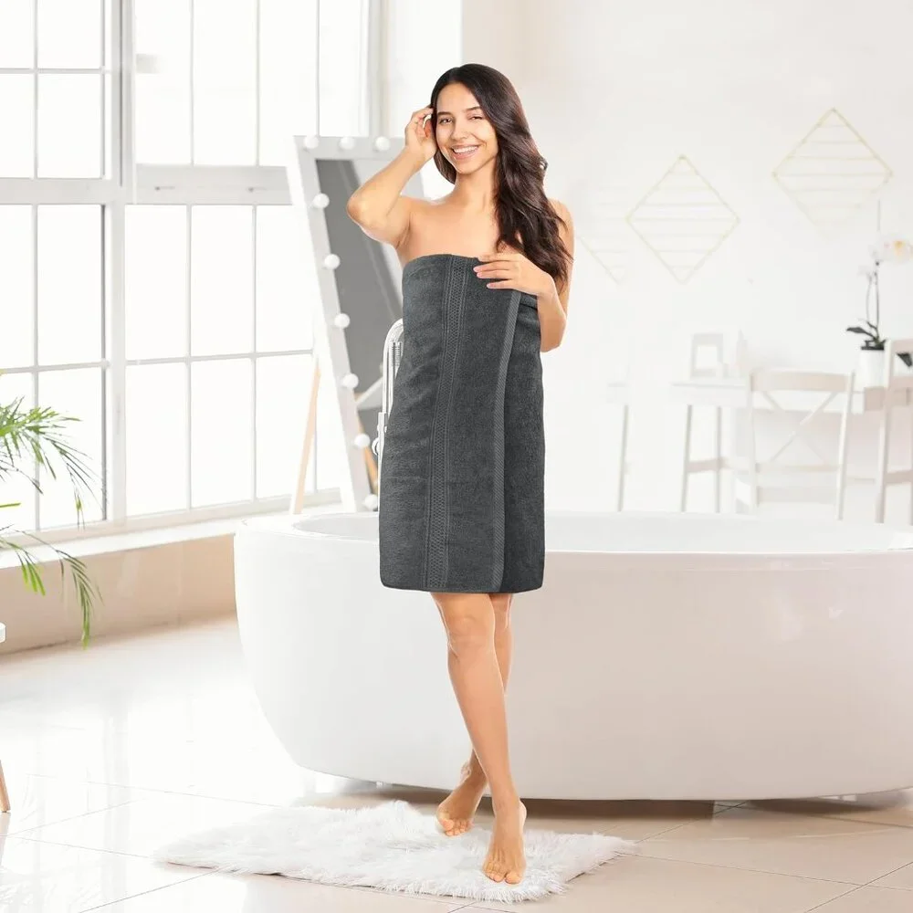 Luxurious 4 Pack Bath Towels - 27x54 Inches, 600 GSM Cotton, Lightweight & Soft